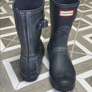 Matte short hunter boots